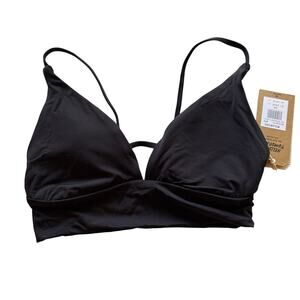 Billabong Sol Searcher V-Neck Cami Bikini Top Black Size S NWT Swim